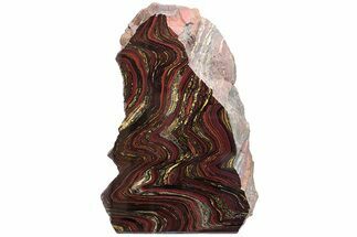 Free-Standing Polished Tiger Iron Stromatolite - Ga #222122