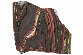 Polished Tiger Iron Stromatolite Slab - Billion Years #222027