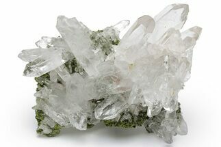 Quartz Crystal Cluster with Epidote - China #221180