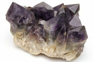 Deep Purple Amethyst Crystal Cluster With Huge Crystals #223296