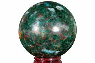 Polished Malachite & Chrysocolla Sphere - Peru #211050