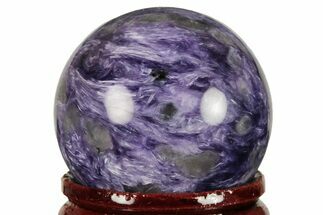 Polished Purple Charoite Sphere - Siberia #212341