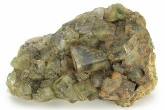Yellow-Green Cubic Fluorite Crystal Cluster - Morocco #223910