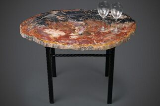 Stunning, Arizona Petrified Rainbow Wood Table #227318