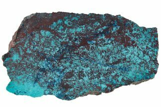Colorful Chrysocolla and Shattuckite Slab - Mexico #227888