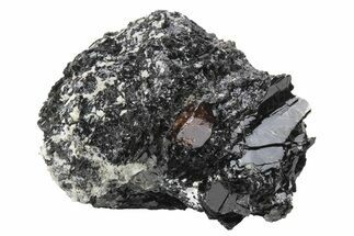 Fluorescent Zircon Crystal in Biotite Schist - Norway #228205