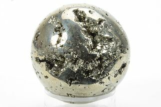 Polished Pyrite Sphere - Peru #228363