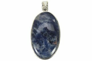 Polished Sodalite Pendant (Necklace) - Sterling Silver #228556
