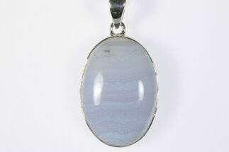 Blue Lace Agate Pendant (Necklace) - Sterling Silver #228645