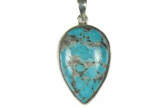 Kingman Turquoise Pendant (Necklace) - Sterling Silver #228495