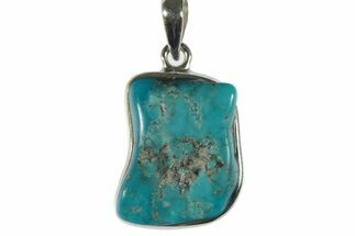 Kingman Turquoise Pendant (Necklace) - Sterling Silver #228508