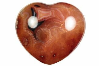 Polished Carnelian Agate Hearts #230357