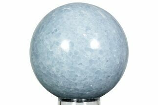 Polished Blue Calcite Sphere - Madagascar #217359
