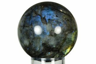 Flashy, Polished Labradorite Sphere - Great Color Play #232428