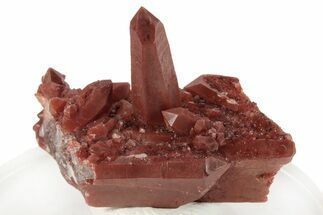Natural, Red Quartz Crystal Cluster - Morocco #233439