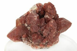 Natural, Red Quartz Crystal Cluster - Morocco #233440