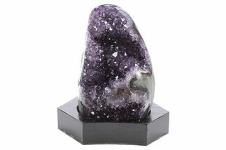 Amethyst Cluster With Wood Base - Uruguay #233742