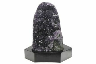 Amethyst Cluster With Wood Base - Uruguay #233749