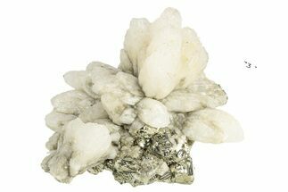 Gleaming Pyrite Crystals with Fluorescent Calcite Crystals - Peru #233391