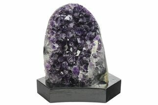Amethyst Cluster With Wood Base - Uruguay #233735