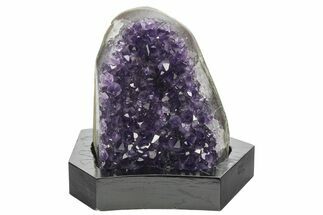 Amethyst Cluster With Wood Base - Uruguay #233736