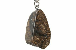 Polished Chondrite Meteorite ( grams) Keychain #238135