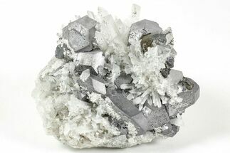 Galena and Sphalerite on Quartz Crystals- Peru #238938