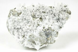 Gleaming Pyrite Crystals with Quartz Crystals - Peru #238945