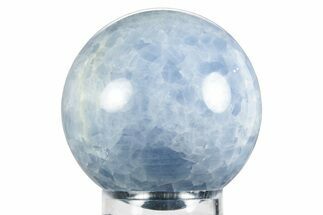 Polished Blue Calcite Sphere - Madagascar #239106