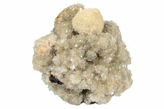 Thomsonite (Zeolite) on Sparkling Heulandite - Maharashtra, India #238480