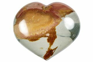 Wide, Polychrome Jasper Heart - Madagascar #239082