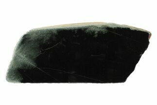 Polished Black Jade (Actinolite) Slab - Western Australia #240186