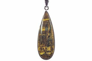 Blue Tiger's Eye Pendant (Necklace) - Sterling Silver #241273