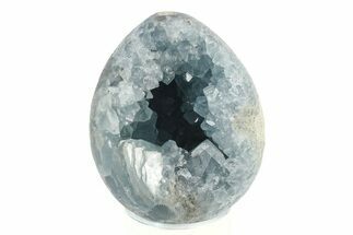 Crystal Filled Celestine (Celestite) Egg Geode - Madagascar #241904