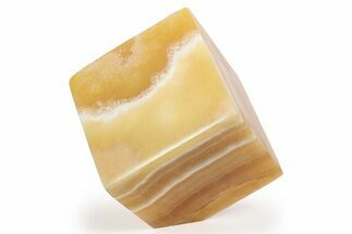 Free-Standing, Polished Orange Calcite Cube - Mexico #242286
