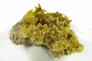 Lustrous Yellow-Green Pyromorphite Crystal Cluster - China #242832