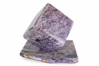 Polished Purple Charoite Cube with Base - Siberia #243437