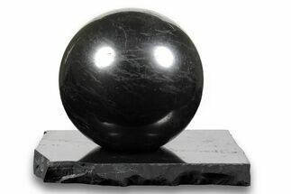 Polished Shungite Sphere With Base #243460