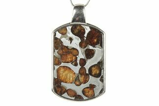 Sericho Pallasite Dog Tag Meteorite Pendant - Kenya #243745