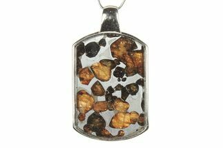 Sericho Pallasite Dog Tag Meteorite Pendant - Kenya #243747