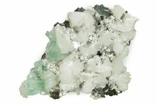 Gemmy Apophyllite Crystals with Stilbite - India #243886