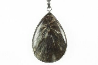 Polished Golden Seraphinite Pendant - Sterling Silver #244090