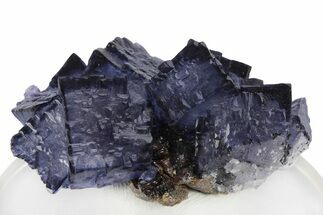Purple Cubic Fluorite Crystals on Sphalerite - Elmwood Mine #244242