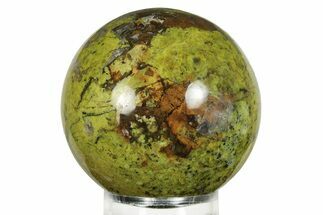 Polished Green Opal Sphere - Madagascar #244584