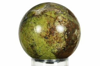 Polished Green Opal Sphere - Madagascar #244587