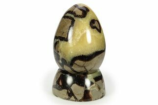 Polished Septarian Egg with Stand - Madagascar #245312