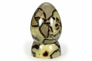 Polished Septarian Egg with Stand - Madagascar #245316