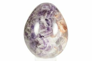 Polished Chevron Amethyst Egg - Madagascar #245404
