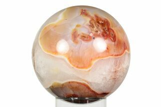 Colorful Agate Sphere with Amethyst - Madagascar #245354