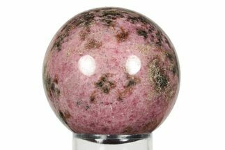 Polished Rhodonite Sphere - Madagascar #245337